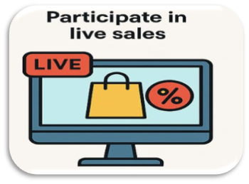 Participate in live sales